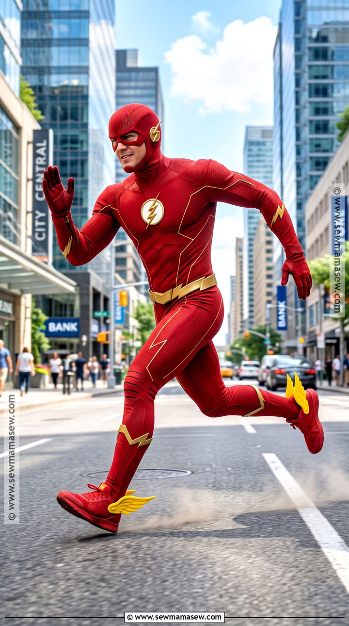 The Flash Costume With Lightning Bolts - 40 superhero costume ideas