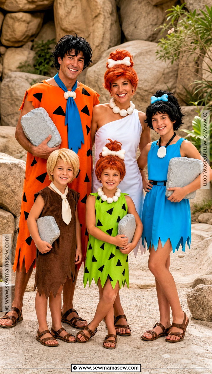 The Flintstones Group Costume - 35 5 people halloween costumes