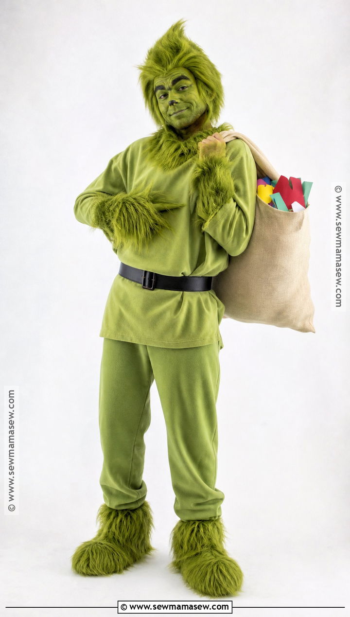 The Grinch Costume With Green Tunic - 30 dr seuss characters dress up ideas