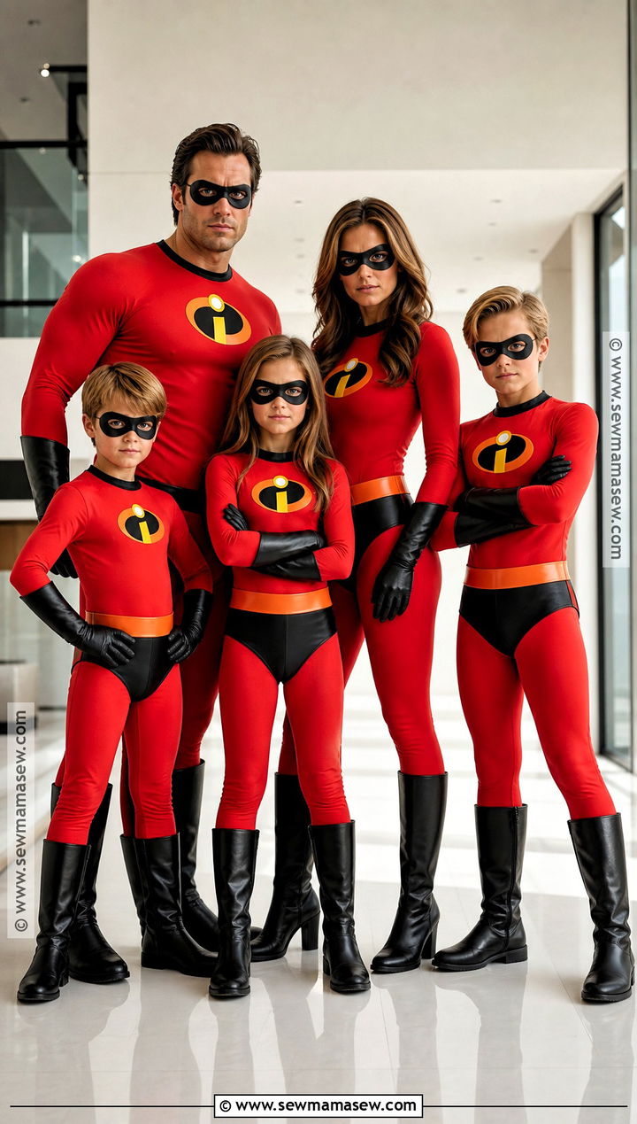 The Incredibles Family Costume - 40 5 Person Halloween Costume Ideas