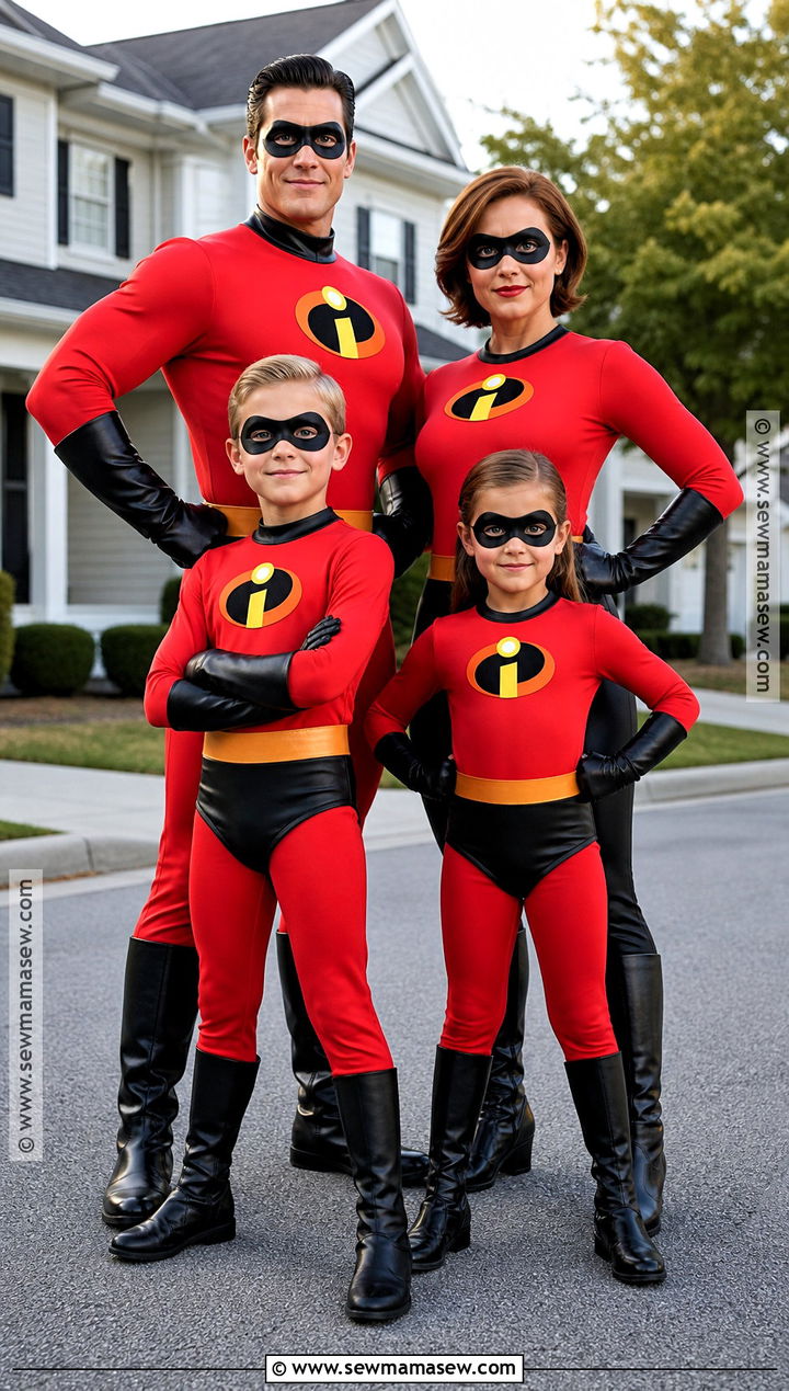 The Incredibles Family Costume - 40 family halloween costumes for 4