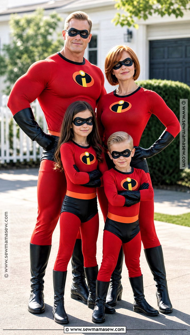 The Incredibles Family Costume - 35 Group Halloween Costumes For 4