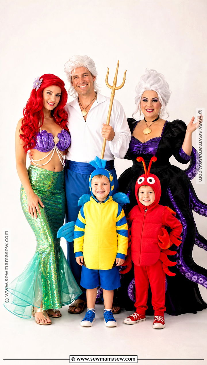 The Little Mermaid Family Costume - 35 disney family costumes