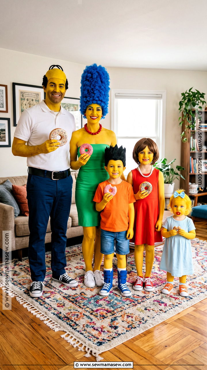 The Simpsons Family Costume - 40 5 Person Halloween Costume Ideas