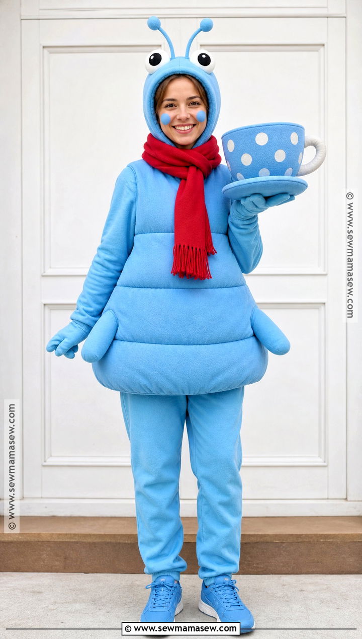 The Worm Costume With Red Scarf - 30 Labyrinth Costume Ideas