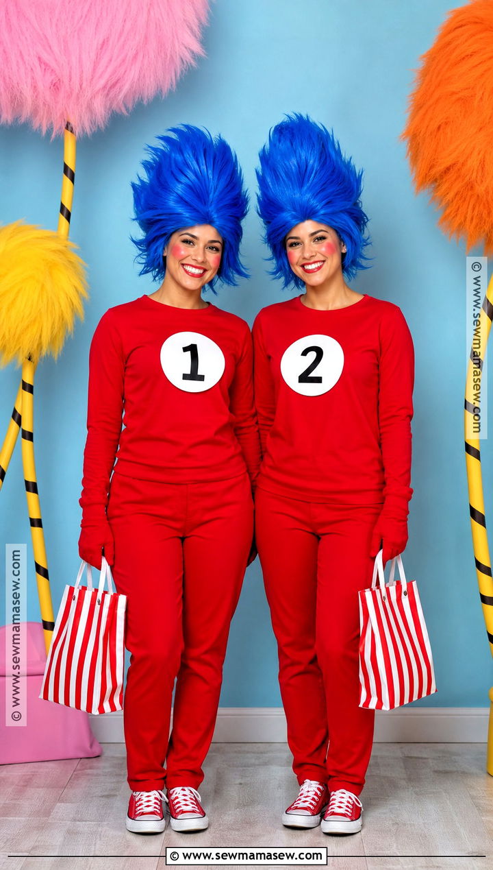 Thing 1 And Thing 2 Blue Hair Costume - 30 blue hair costume ideas