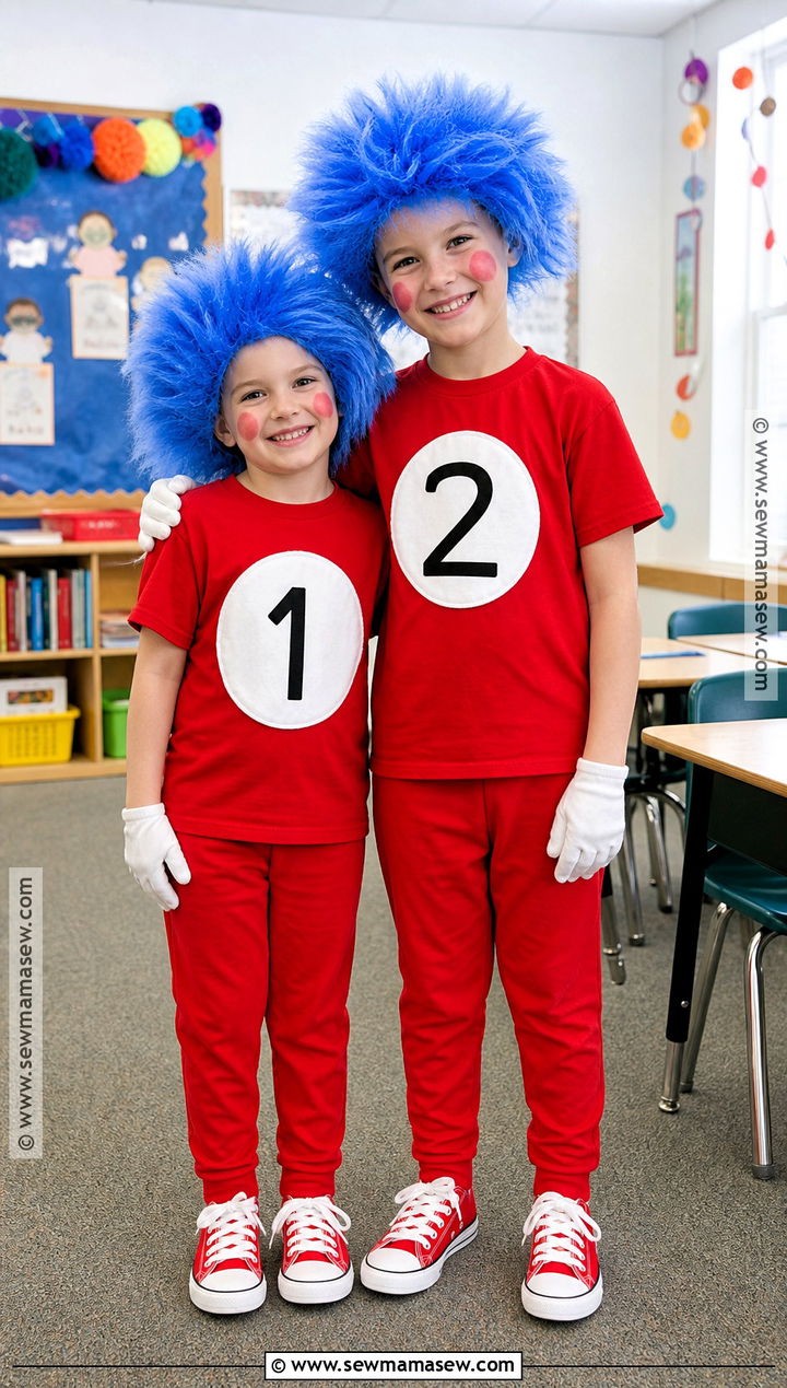 Thing 1 And Thing 2 Costume - 30 dr seuss week dress up ideas