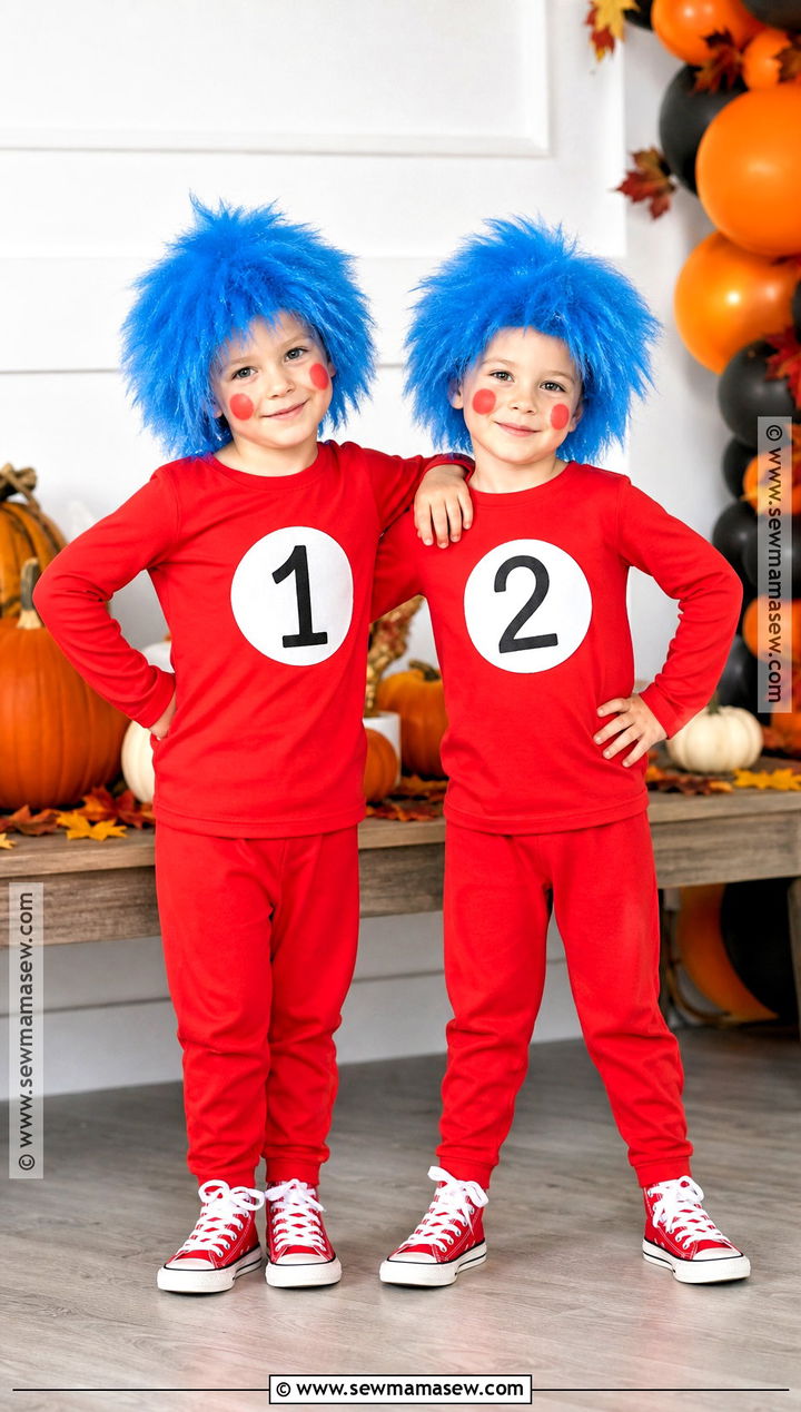Thing 1 And Thing 2 Twin Costume - 30 Twin Costume Ideas