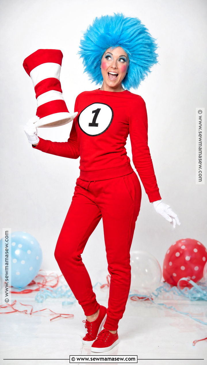 Thing 1 Costume - 35 blue hair halloween costumes ideas