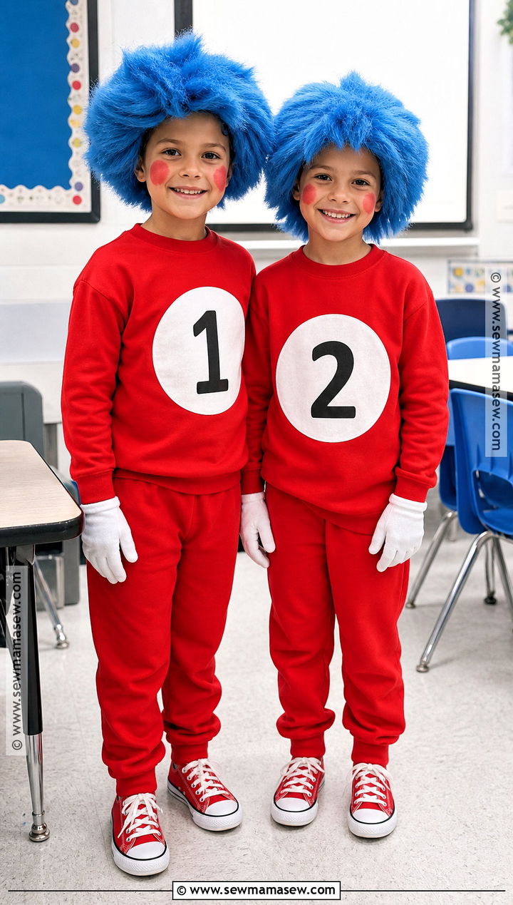 Thing One And Thing Two Costume - 30 dr seuss dress up days ideas