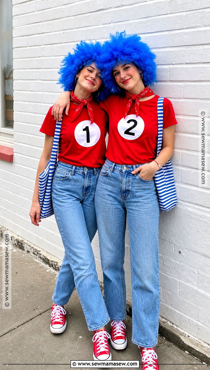 Thing One And Thing Two Denim Costume - 40 thing one and thing two costumes
