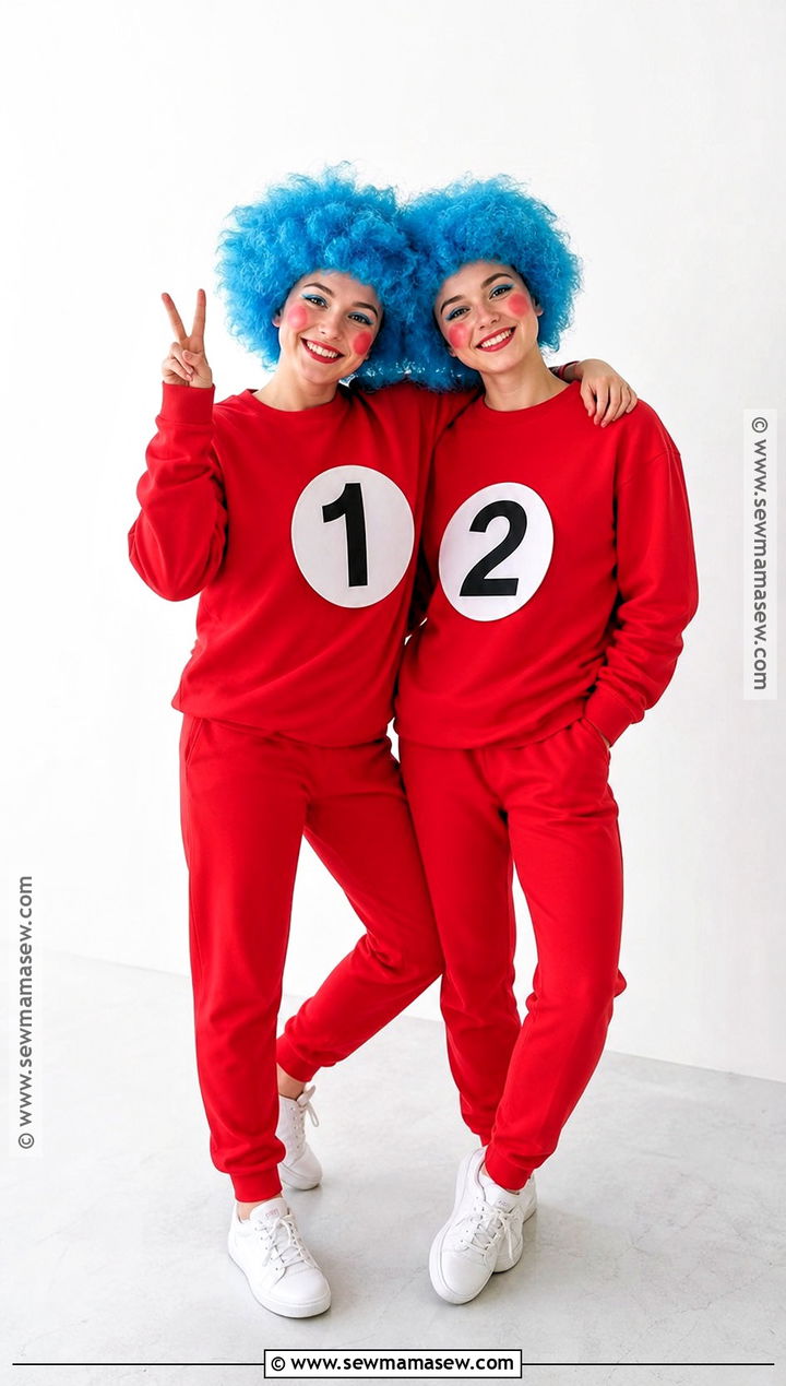 Thing One And Thing Two Duo Costume - 35 easy duo halloween costumes