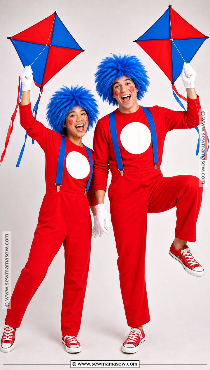 Thing One And Thing Two Duo Costume - 30 cat and the hat costume ideas