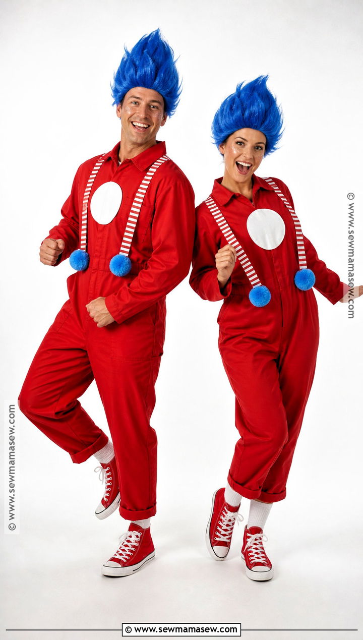 Thing One And Thing Two Jumpsuit Costume - 40 thing one and thing two costumes