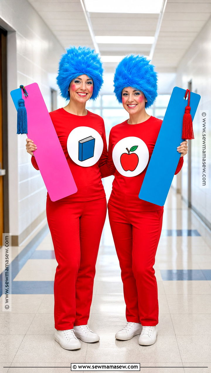 Thing One And Thing Two Teacher Duo Costume - 35 book week costumes for teachers