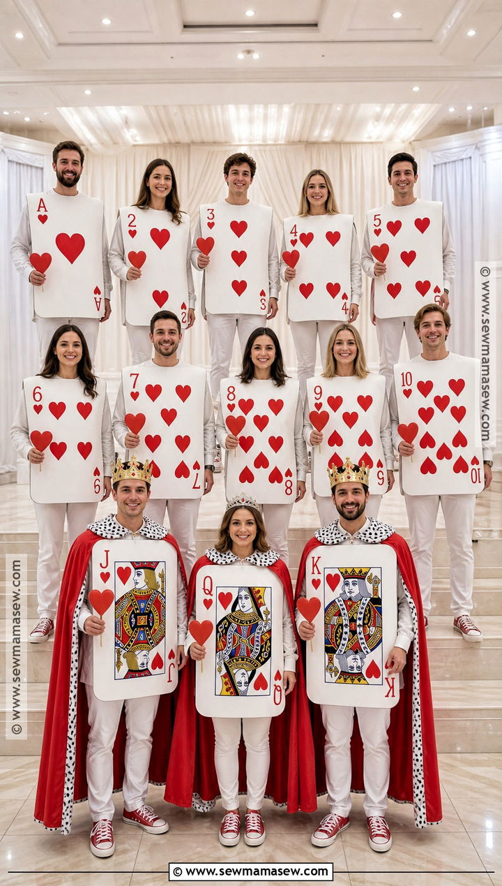Thirteen Card Suit Group Costume - 30 Deck Of Cards Costume Ideas
