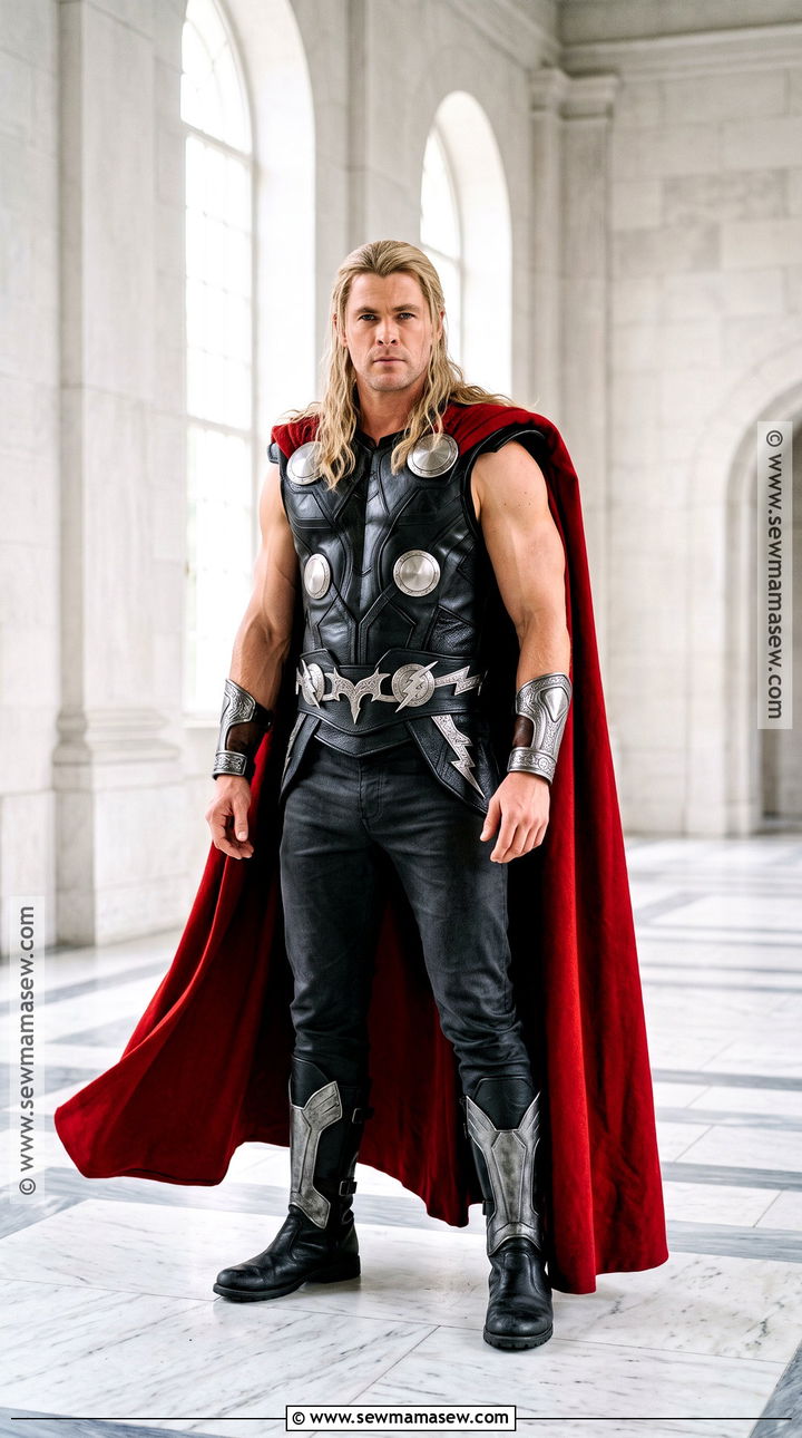Thor Cosplay With Red Cape - 35 marvel cosplay ideas