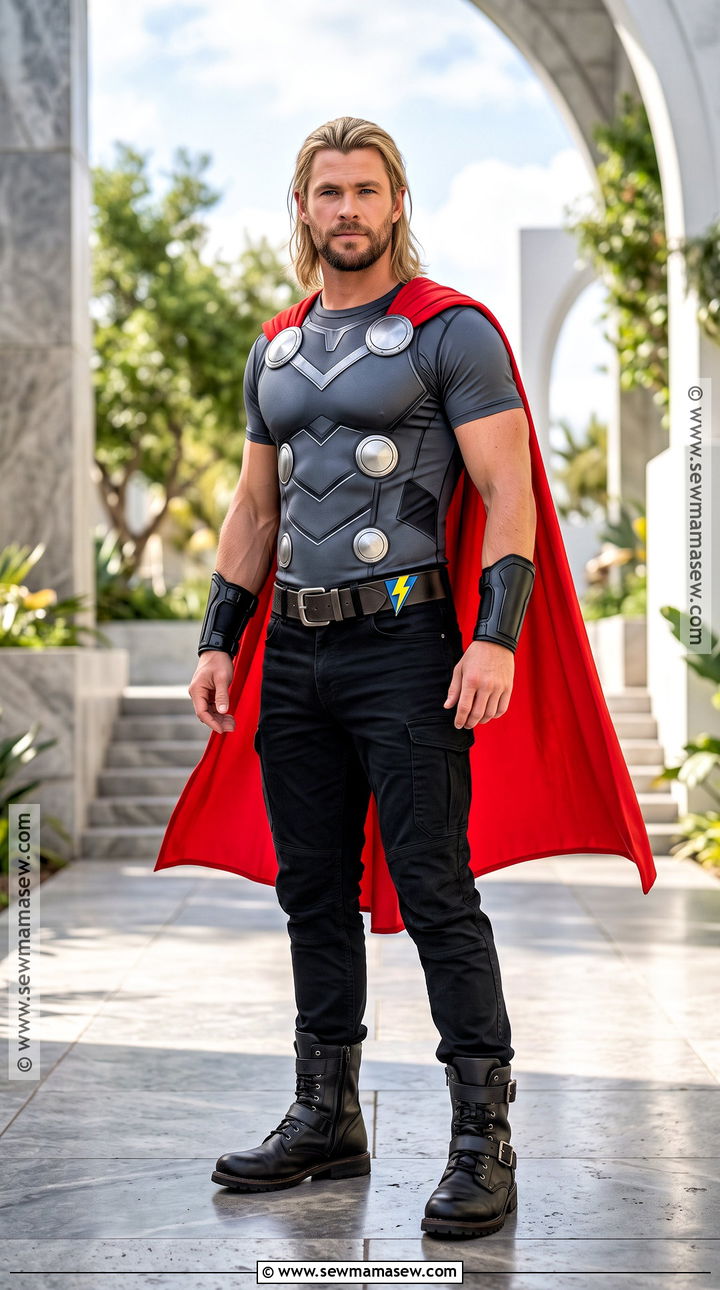 Thor Costume With Gray Armor Shirt - 30 Easy Superhero Costumes