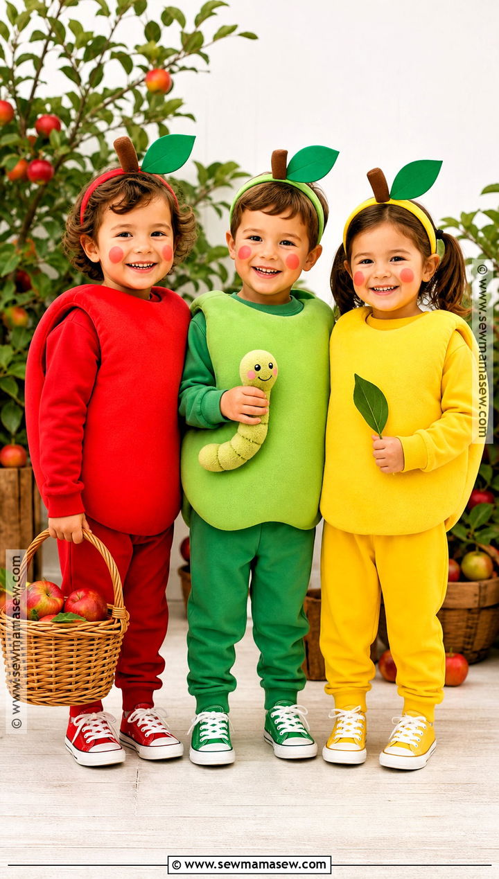 Three Apple Costume Group - 30 apple costume ideas for kids