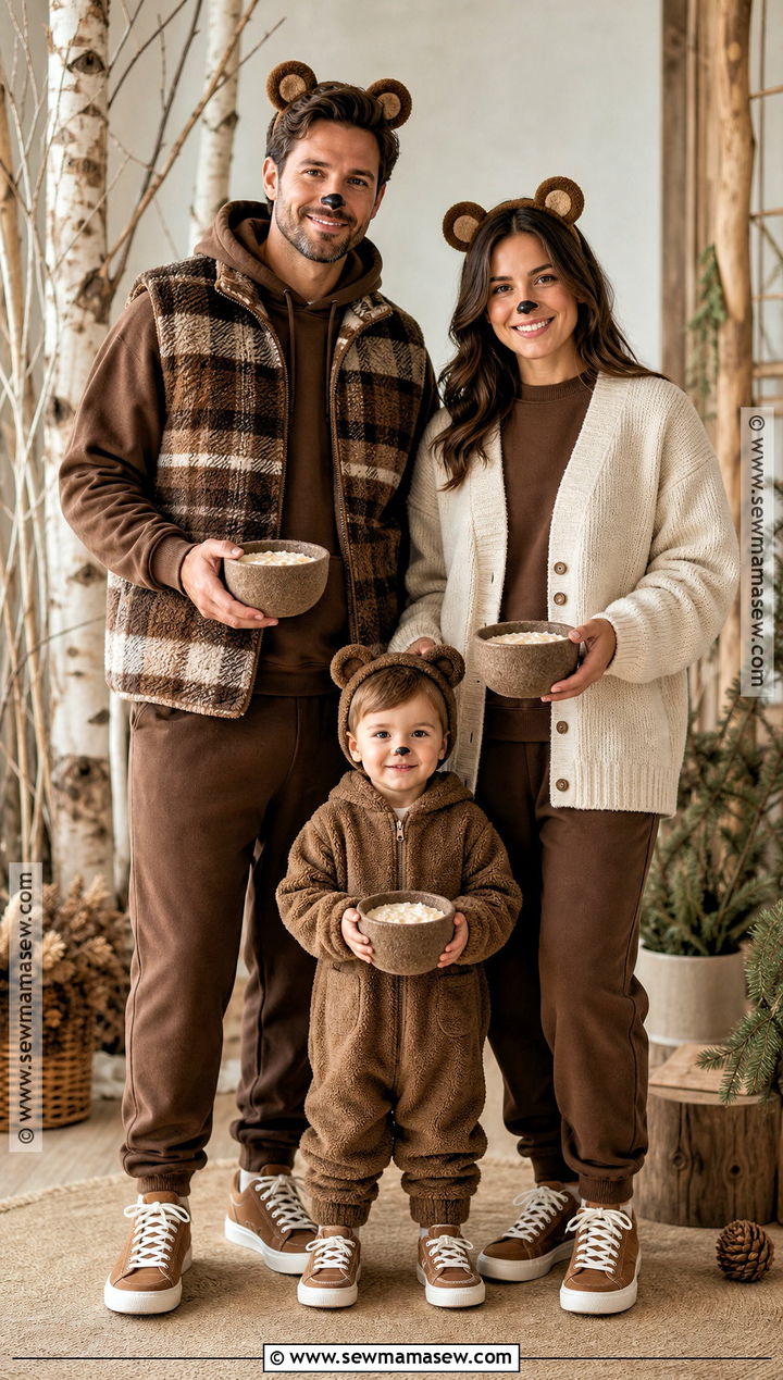 Three Bears Family Costume - 30 cute family halloween costumes for 3