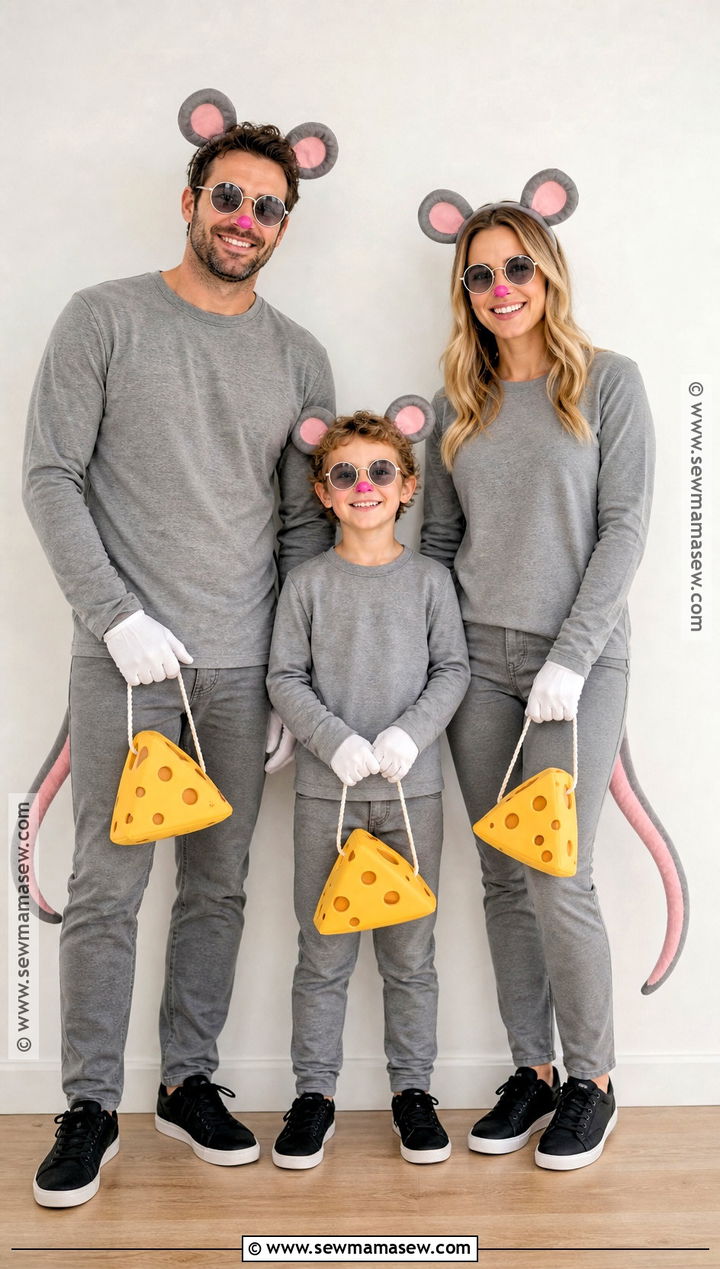 Three Blind Mice Family Costume - 35 Family Of Three Halloween Costumes