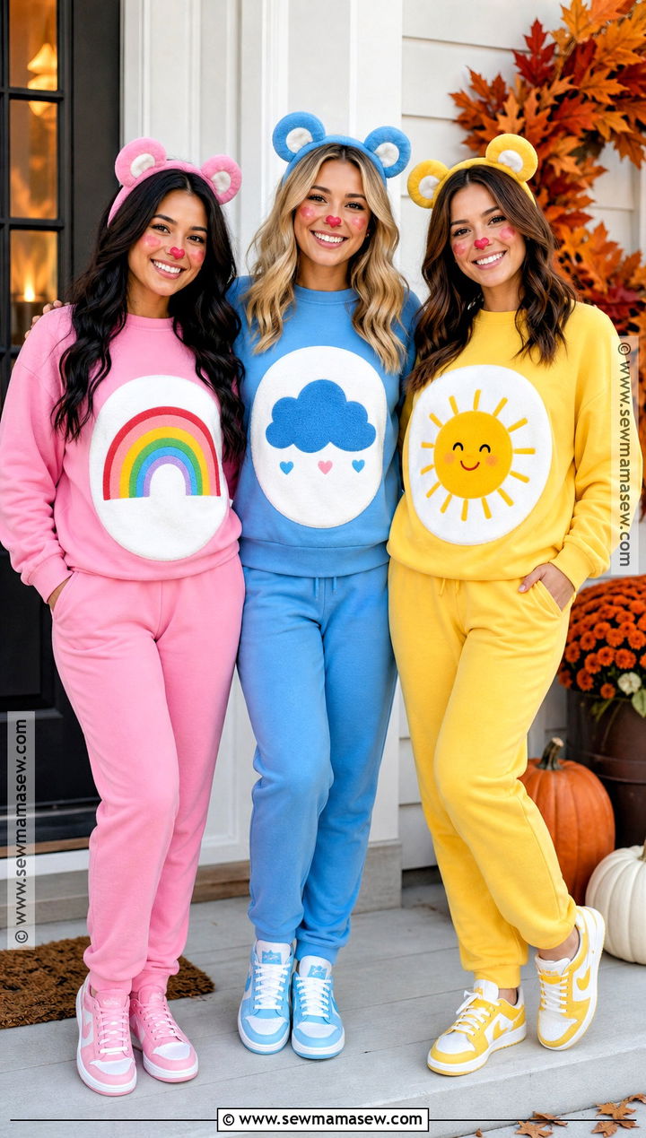 Three Care Bears Trio Costume - 30 Easy Trio Halloween Costumes