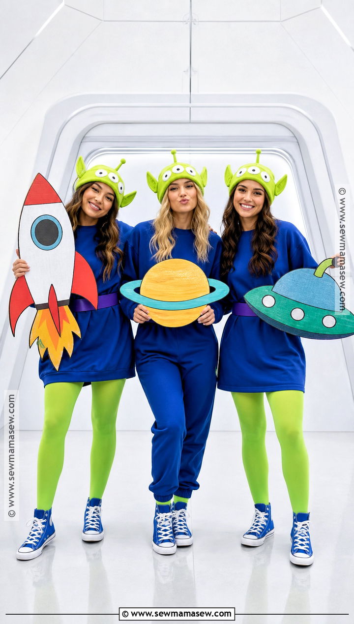 Three Green Aliens Toy Story Group Costume - 35 toy story group costume ideas