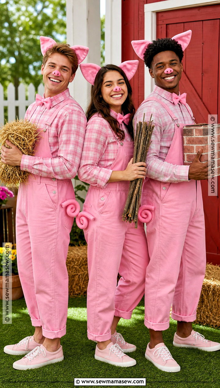 Three Little Pigs Costume - 45 3 person halloween costume ideas