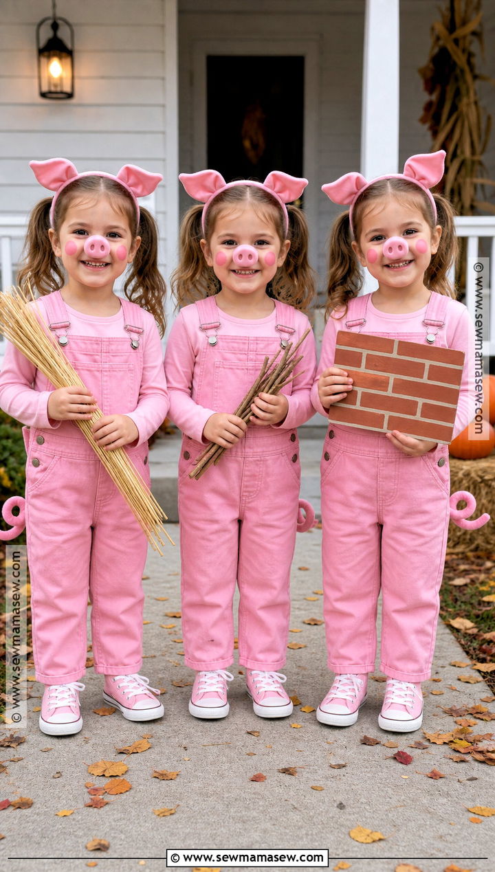 Three Little Pigs Costumes - 30 triplet halloween costumes