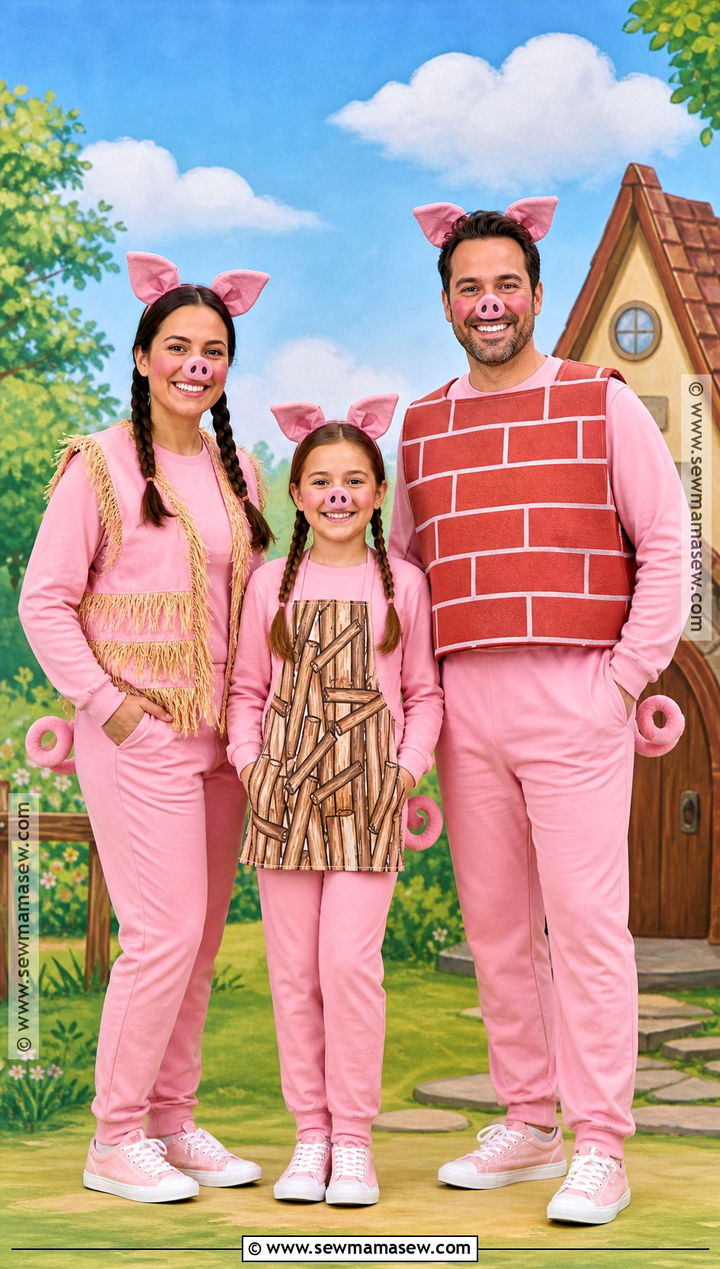 Three Little Pigs Family Costume - 30 family costumes for 3