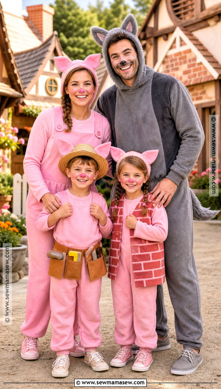 Three Little Pigs Family Costume - 35 family costumes for four