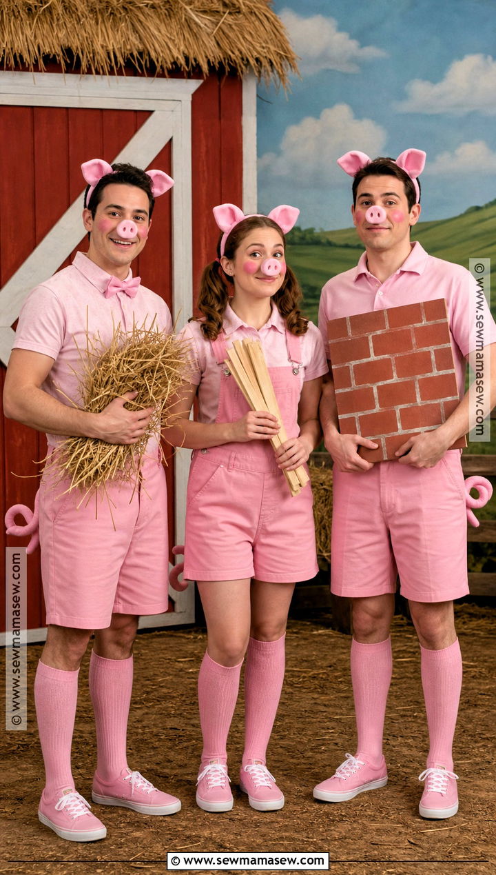 Three Little Pigs Group Costume - 30 Fairy Tale Costumes