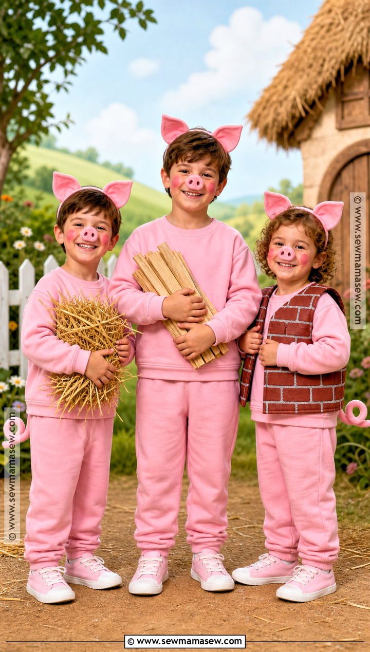 Three Little Pigs Sibling Costume - 40 sibling halloween costumes