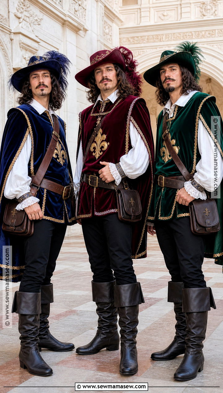 Three Musketeers Trio Costume - 30 Trio Halloween Costumes for Men