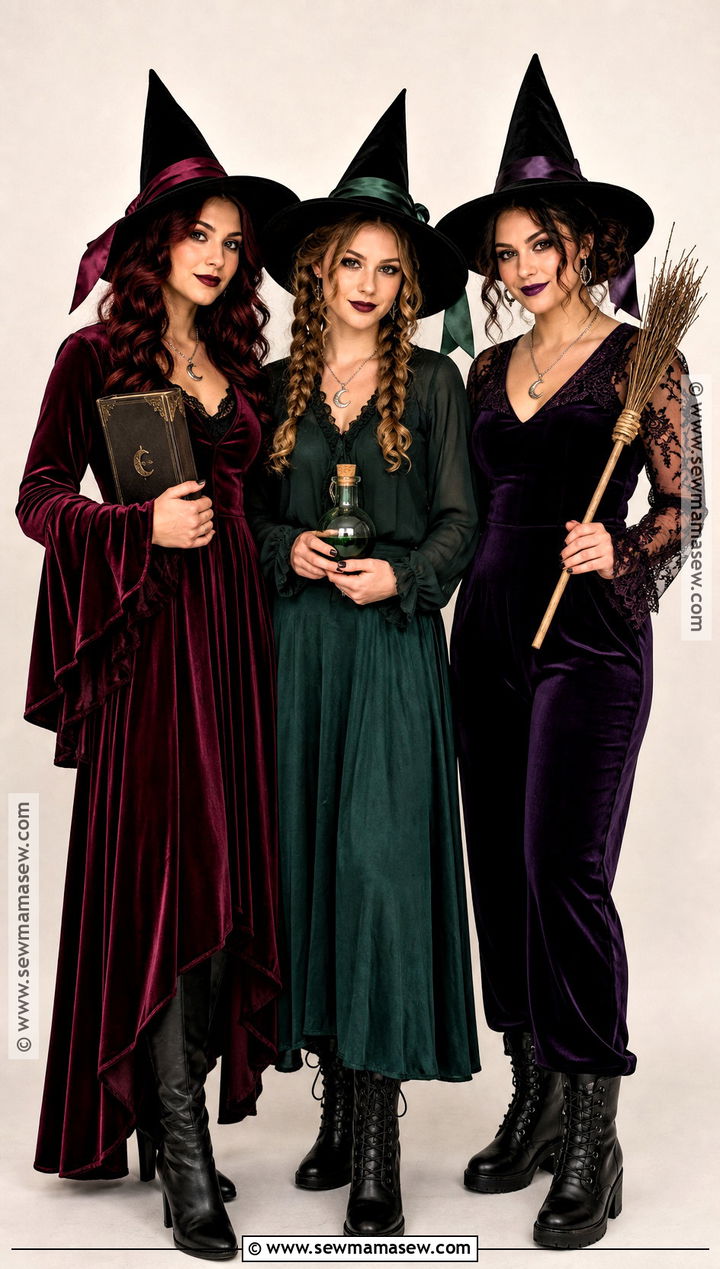 Three Sisters Witch Costume - 45 witch halloween costume ideas