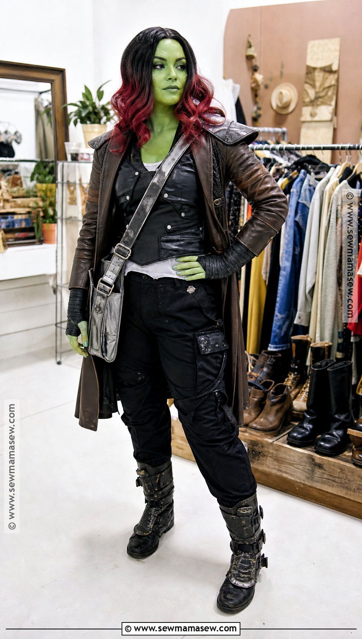Thrift Store Gamora Costume With Leather Jacket - 35 gamora costume ideas