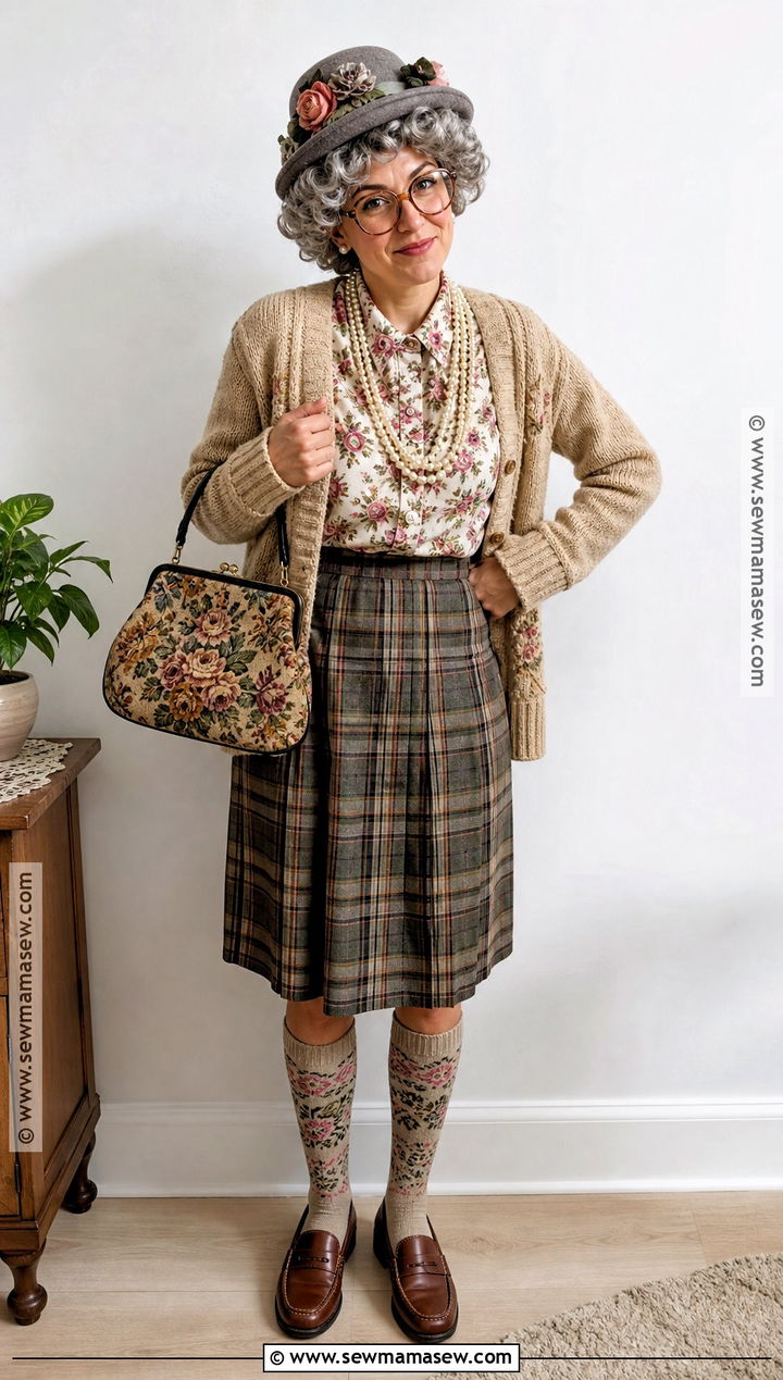 Thrift Store Grandma Costume - 40 old lady costume ideas