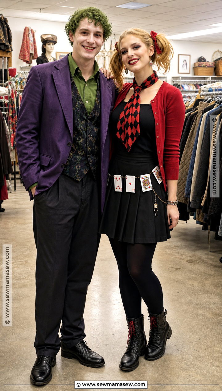 Thrift Store Joker And Harley Quinn Couple Costume - 35 joker couple costume ideas