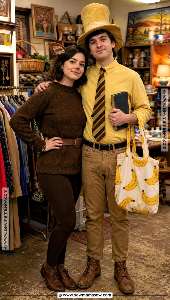 Thrifted Curious George Couple Costume - 35 curious george couple costume ideas