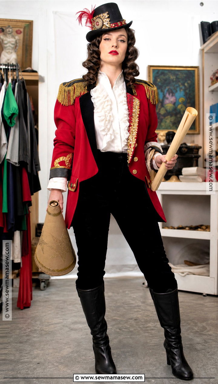 Thrifted DIY Circus Ringmaster Costume - 30 circus ringmaster costume ideas