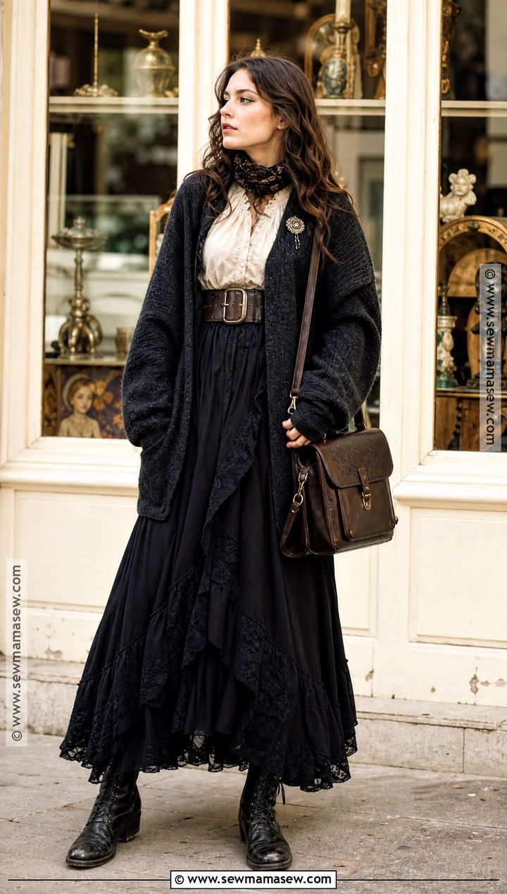 Thrifted Layered Witch Outfit - 35 witches outfit ideas