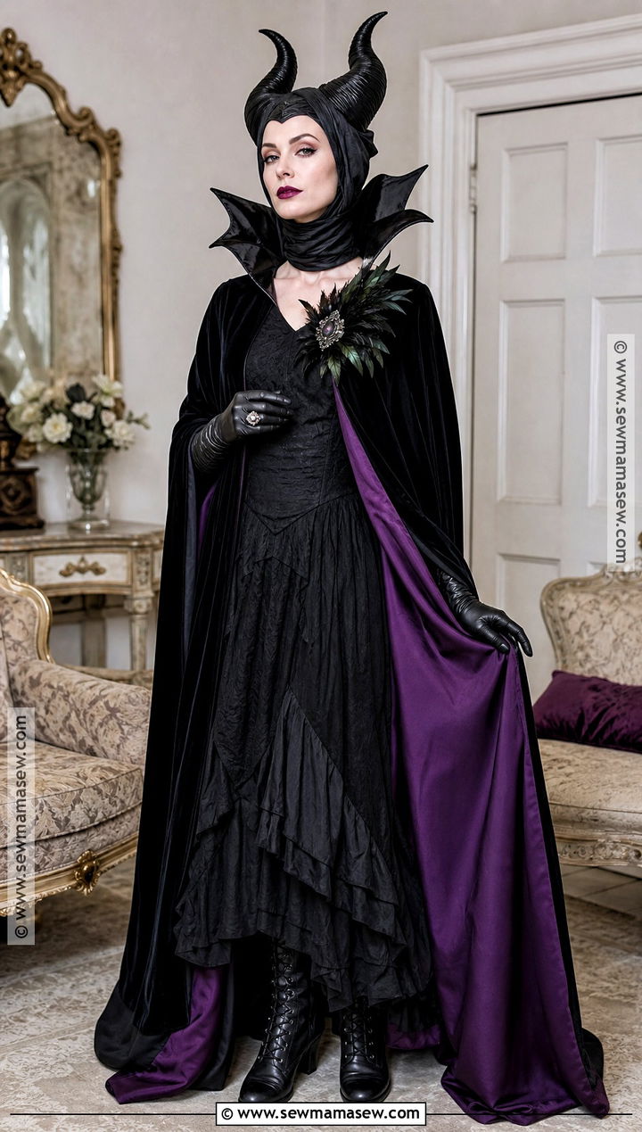 Thrifted Maleficent Costume With Vintage Dress - 50 maleficent costume ideas