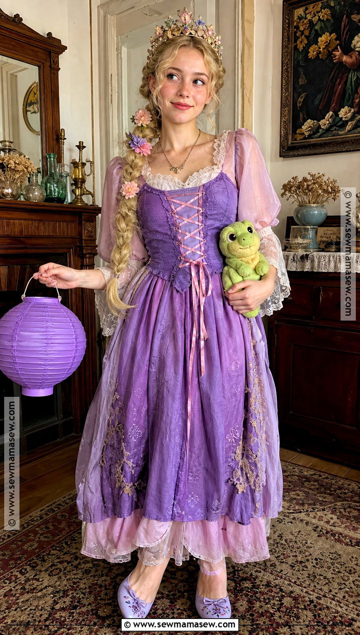 Thrifted Rapunzel Costume - 40 repunzle costume idea