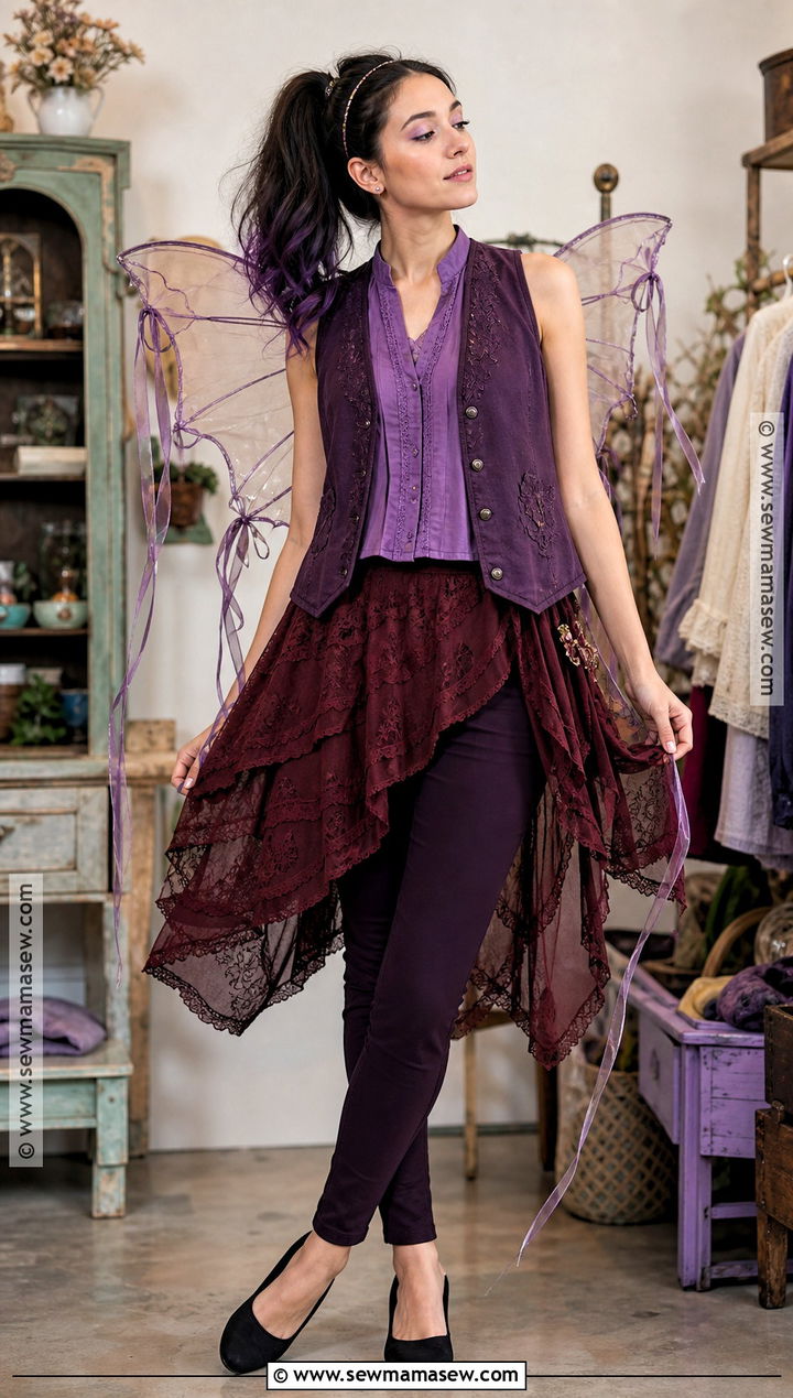 Thrifted Vidia Costume With Layered Purple Pieces - 30 vidia tinkerbell costume ideas