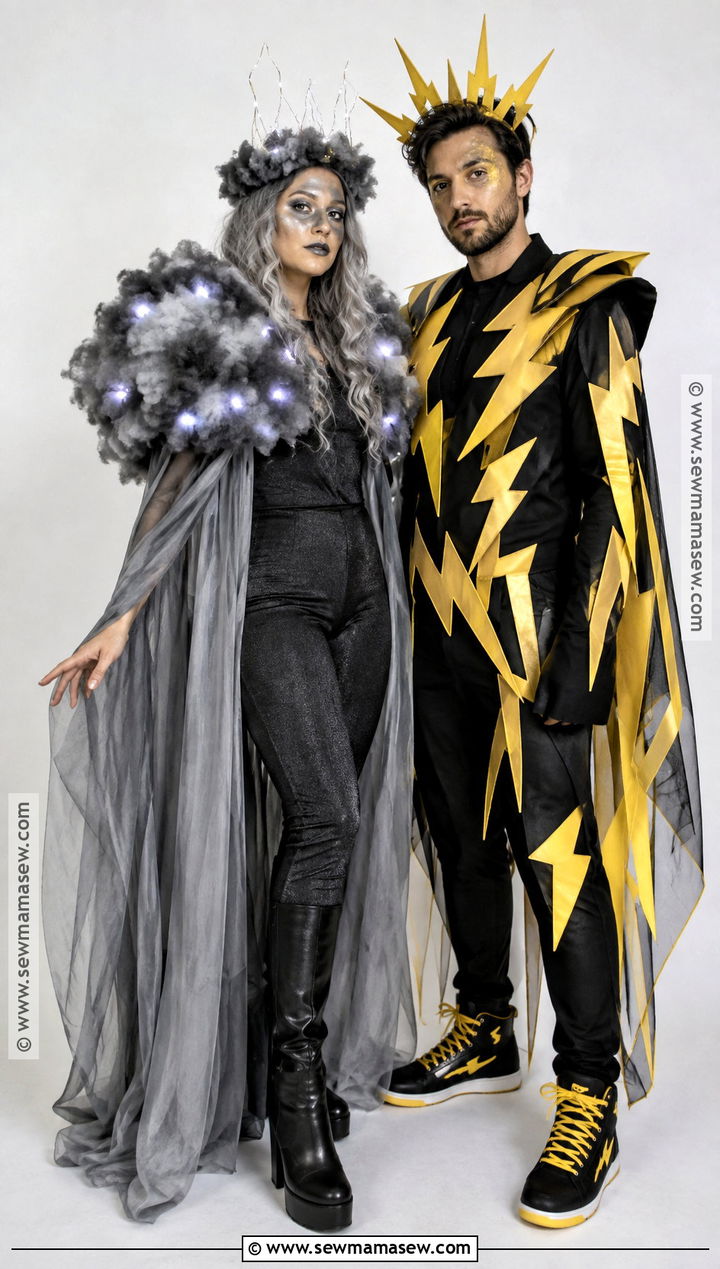 Thunder Cloud And Lightning Couple Costume - 30 weather costumes