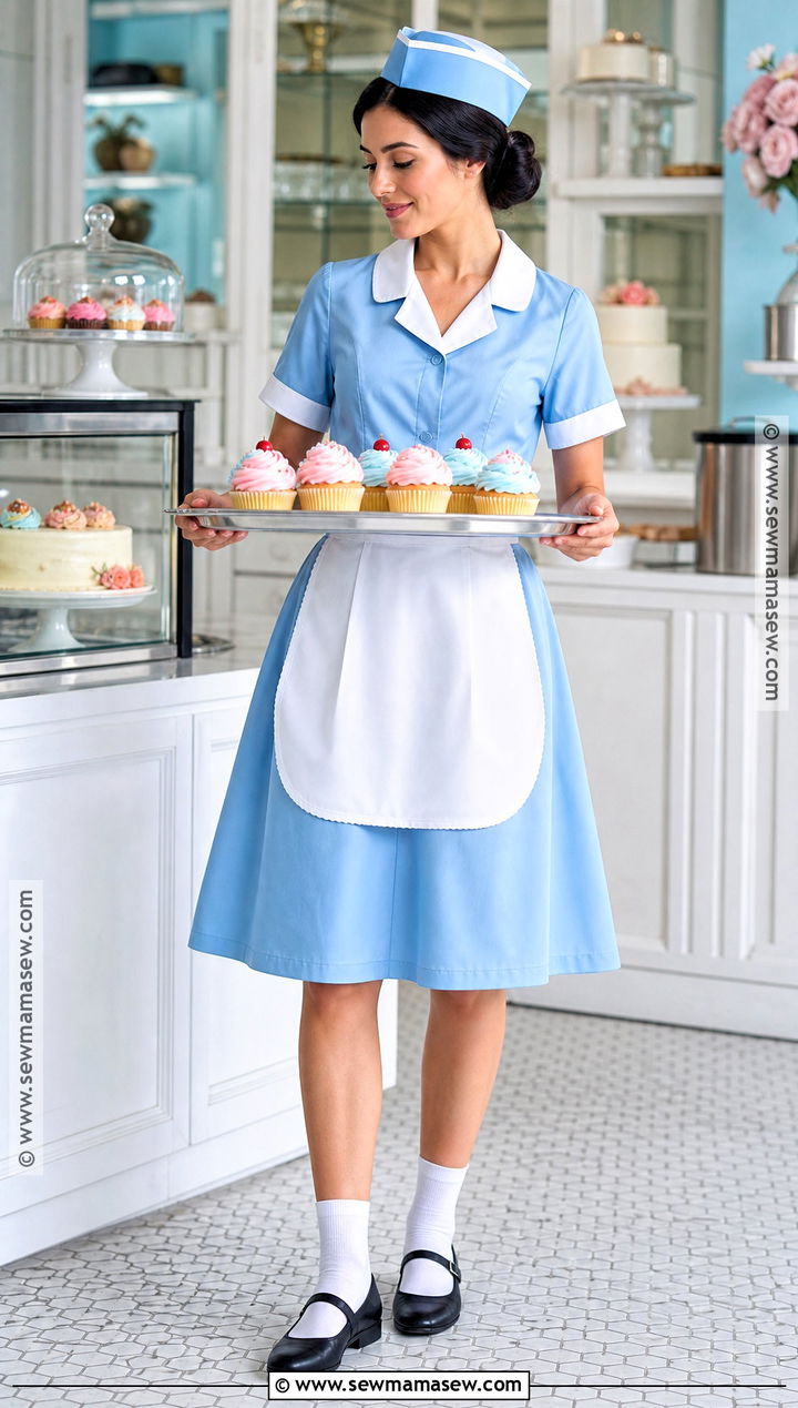 Tiana Blue Waitress Costume - 30 Disney Princess Costume Ideas