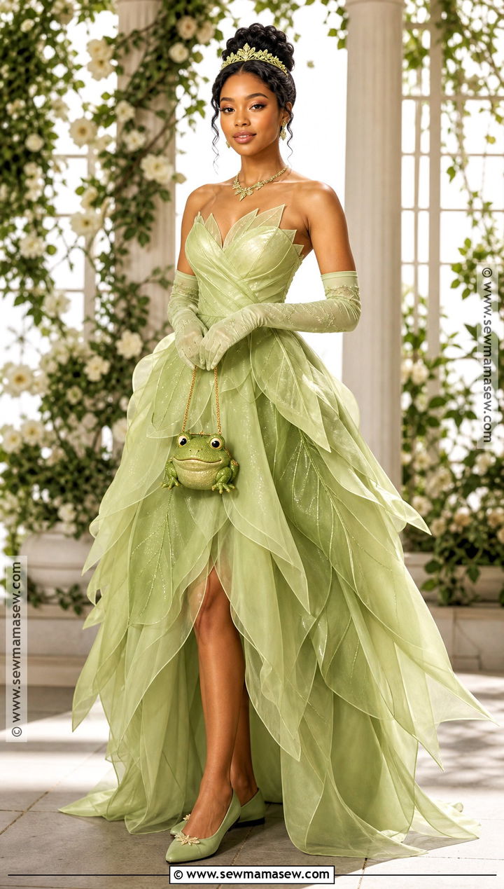 Tiana Costume With Green Gown - 30 disney dress up ideas
