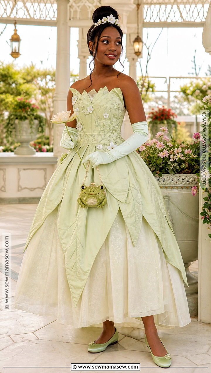 Tiana Green Ball Gown Costume - 30 Disney Princess Costume Ideas