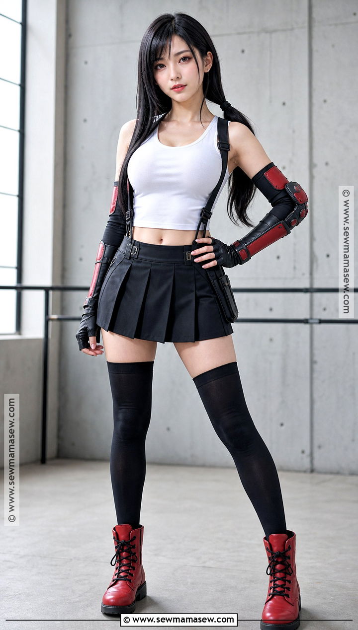 Tifa Lockhart Cosplay With Long Black Hair - 30 black hair cosplay ideas
