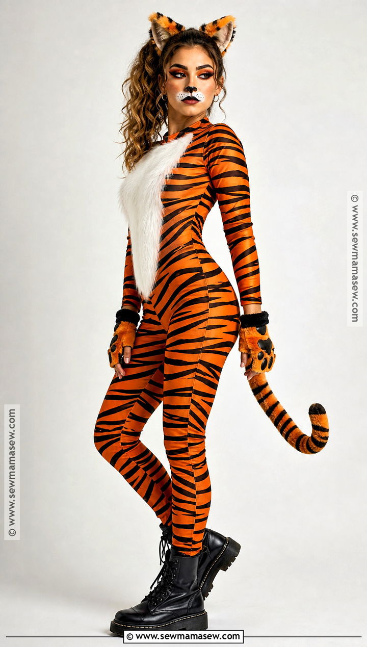Tiger Costume With Orange Jumpsuit - 35 Animal Costumes for Women